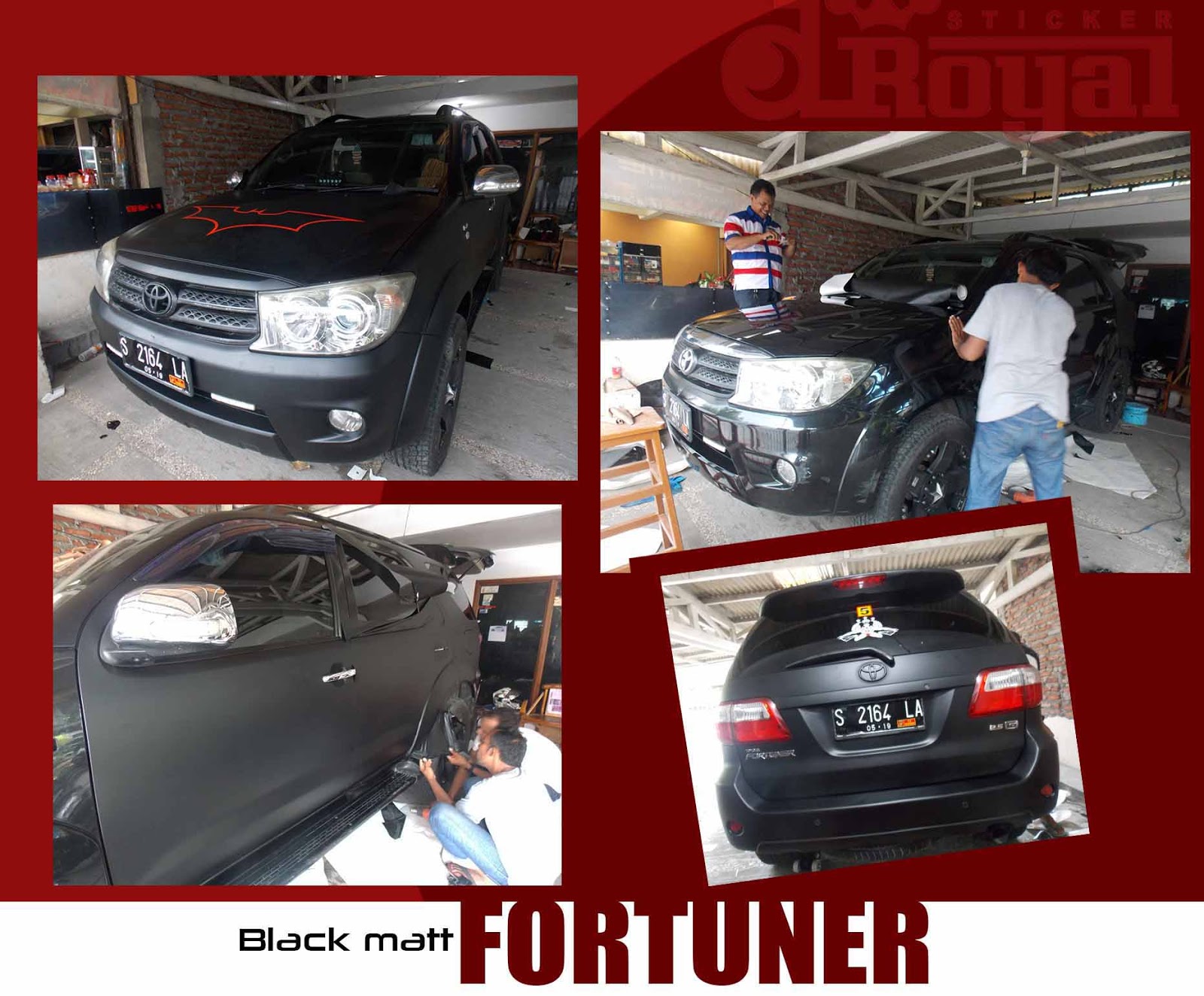 Full Body Fortuner Black Matt - jasa pasang stiker mobil ...