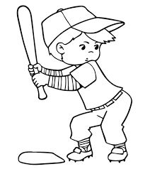 Top 10 Coloring Pages of Kids baseball Sports
