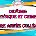 Devoirs de Physique et Chimie 1ère Année Collège BIOF Devoirs de Physique et Chimie 1ère Année Collège BIOF