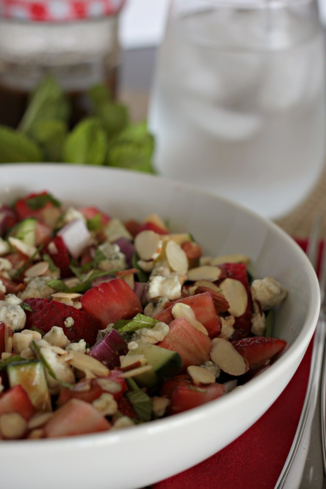 Strawberry Cucumber Spinach Salad Apple A Day
