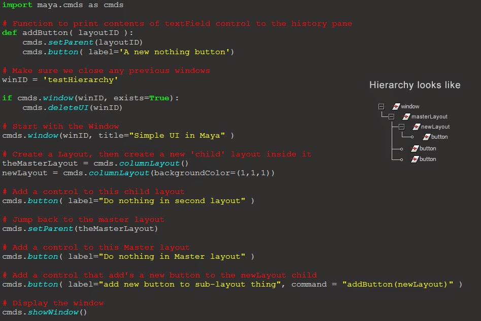 Python (Maya UI) snippets for the budding TD Part 2 ~ Kevman3d