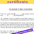 NOC experience certificate model in word & pdf format