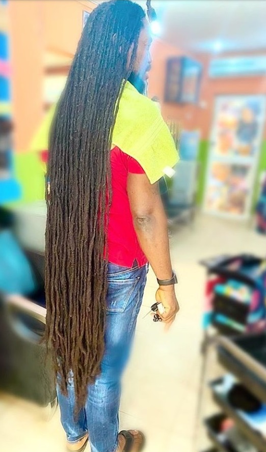 Photos Daddy Showkey Shows Off The Full Length Of His Hair