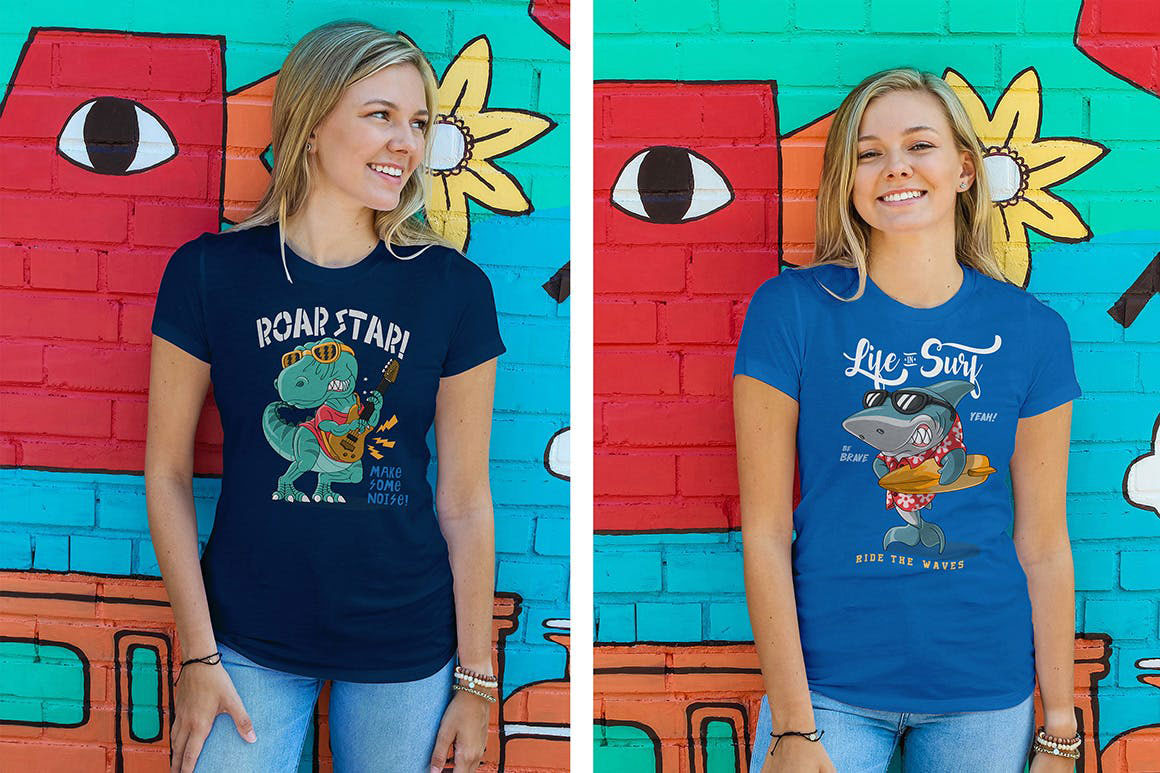 Women Urban T-Shirt Mockups Free 4 Women Urban T Shirt Mockups
