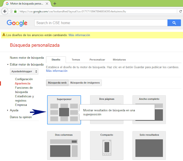 ¿Cómo insertar el buscador personalizado de Google en Blogger?