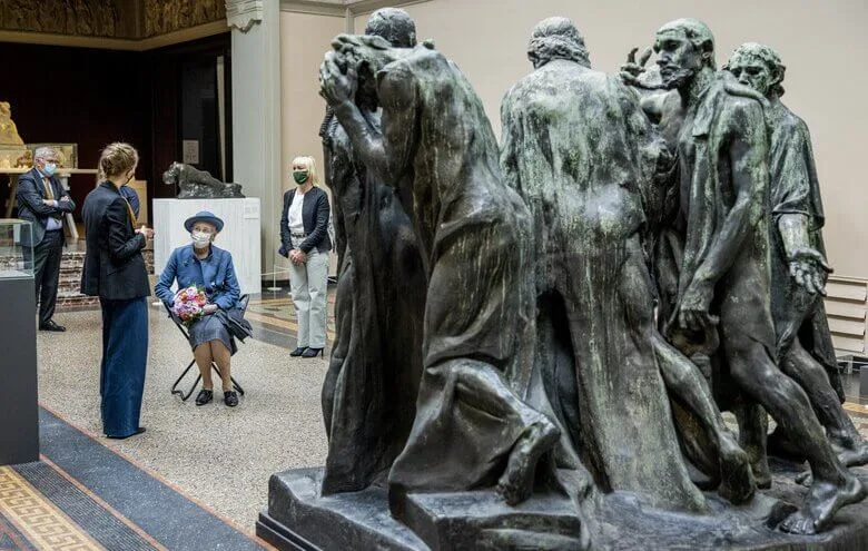 Queen Margrethe visited the Glyptotek Museum in Copenhagen. Augustinus Foundation and Aage and Johanne Louis-Hansen's Foundation