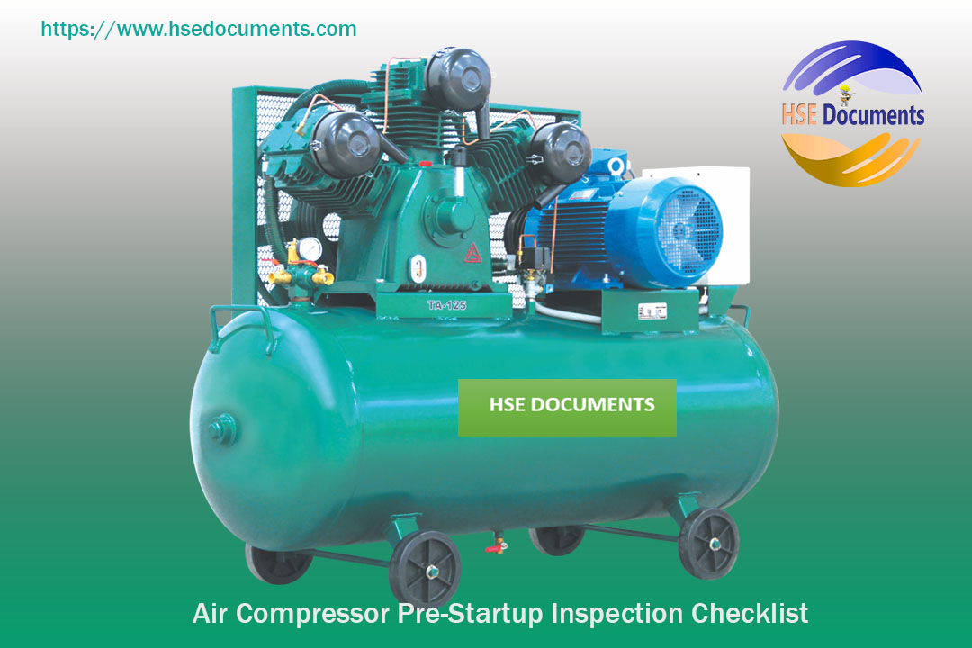 Air Compressor PreStartup Inspection Checklist HSE Documents