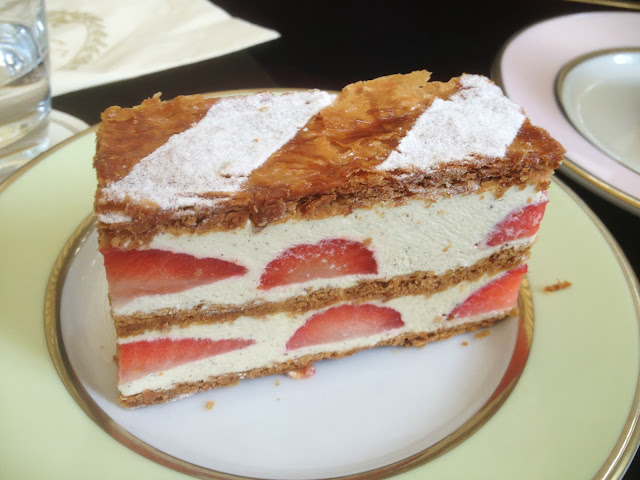 Millefeuille fraise at Ladurée, Paris