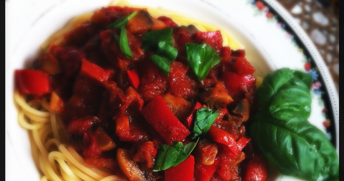 Serendipity is Life: Spaghetti mit Champignon-Paprika-Tomaten-Sauce