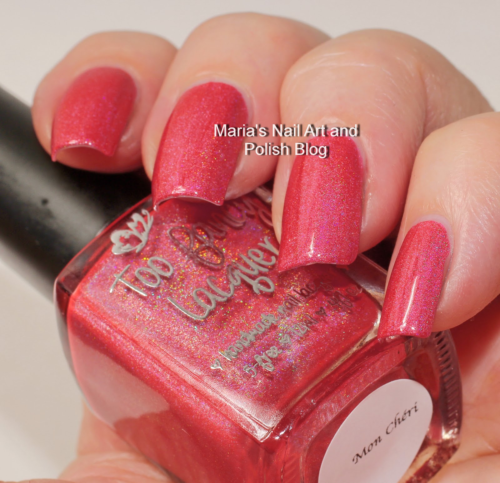 Marias Nail Art and Polish Blog Too Fancy Lacquer Mon Cheri swatches