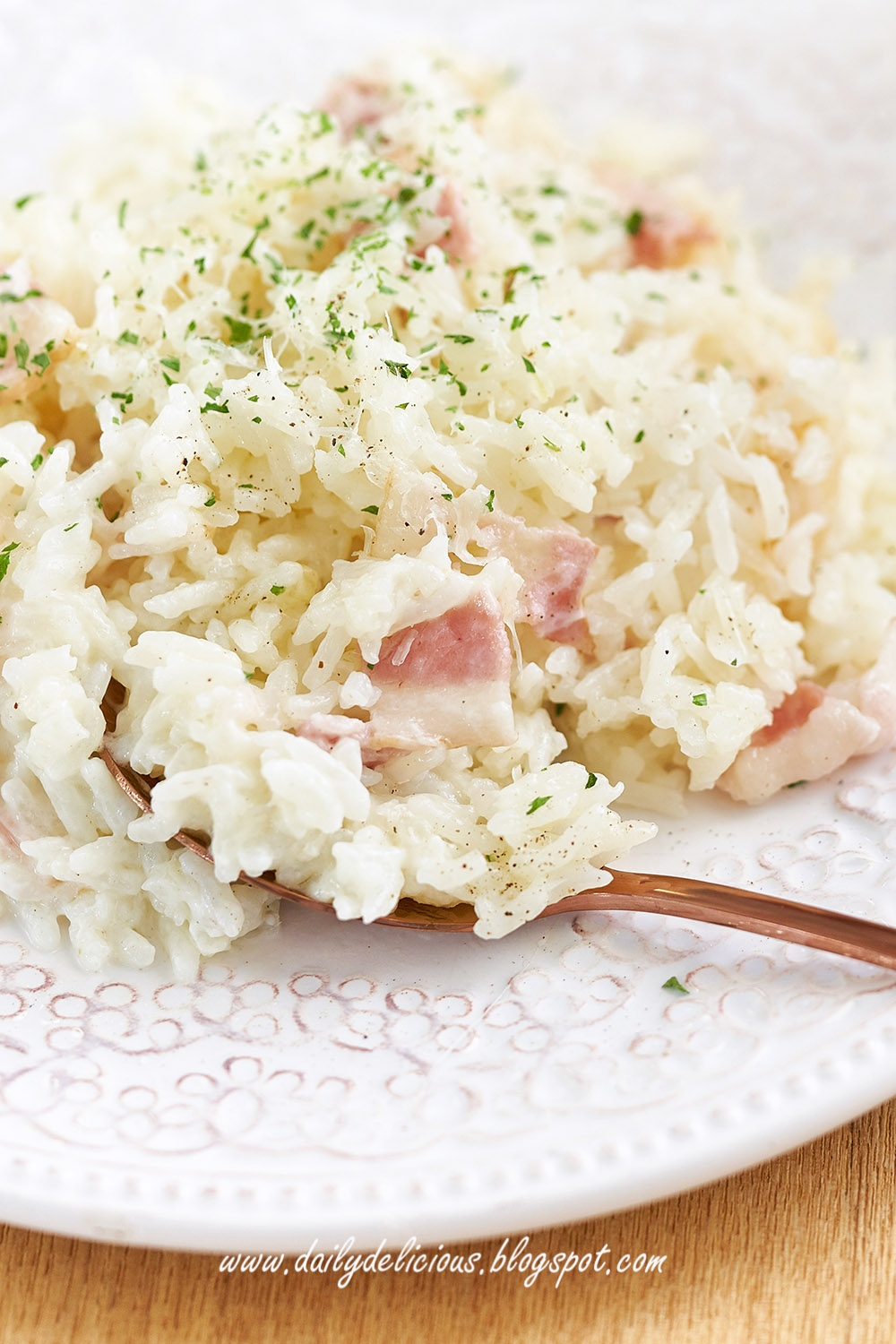 dailydelicious Rice cooker Bacon Cheese Risotto
