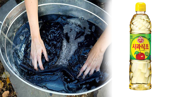 Ngâm quần jean mới mua với nước và giấm