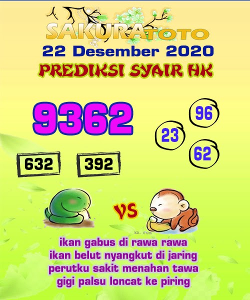 Syair Sakura Selasa 22 Desember 2020