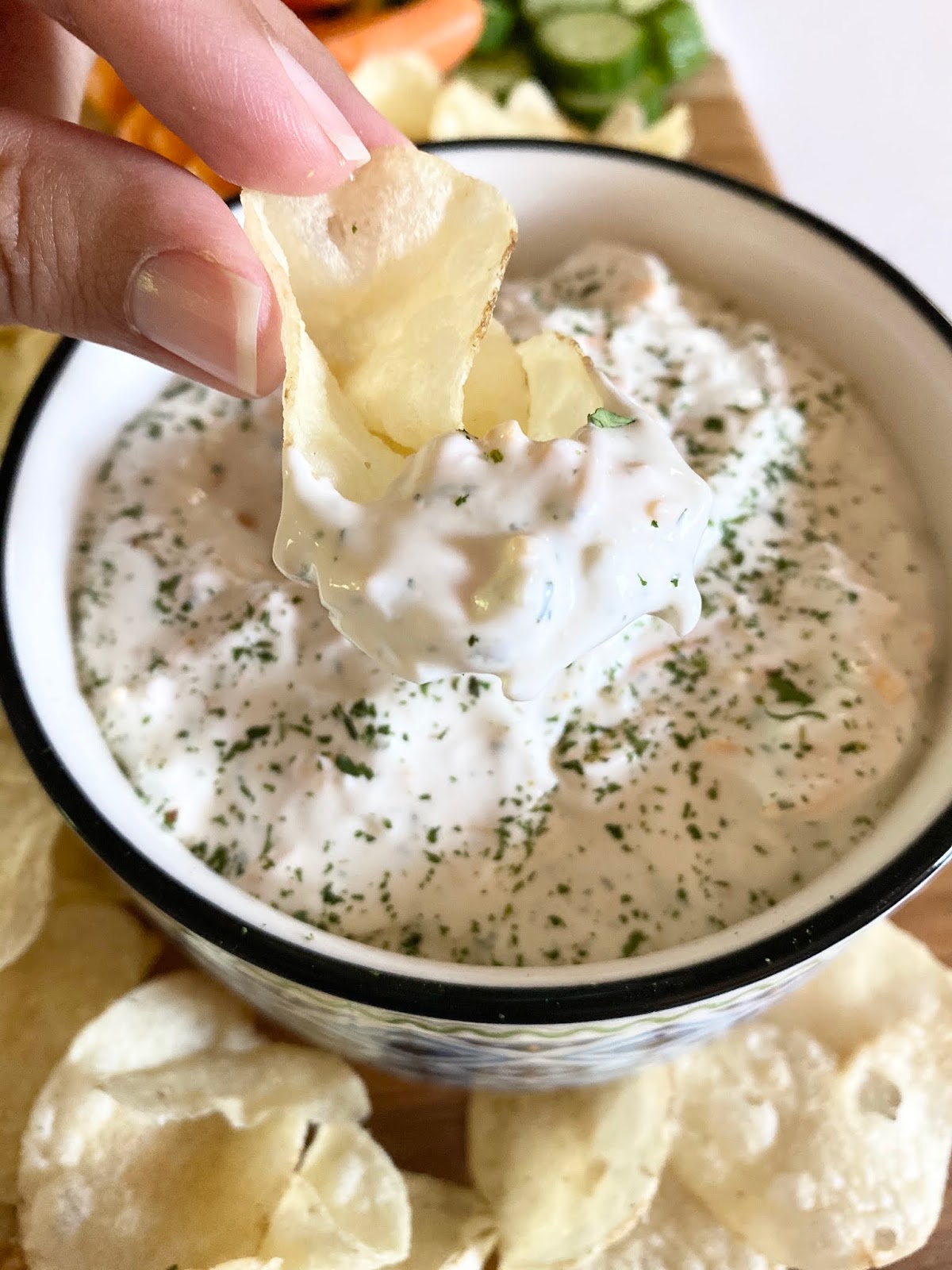 The BEST Chip & Veggie Dip Ally's Sweet & Savory Eats