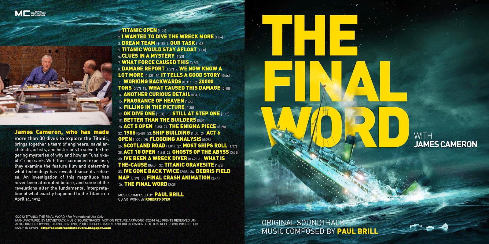 Soundtrack List Covers: Titanic: The Final Word (Paul Brill)