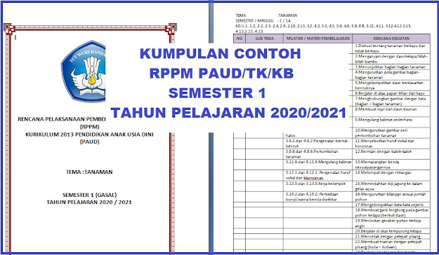 Kumpulan Contoh RPPM PAUD/TK/KB Semester 1 Kurikulum 2013