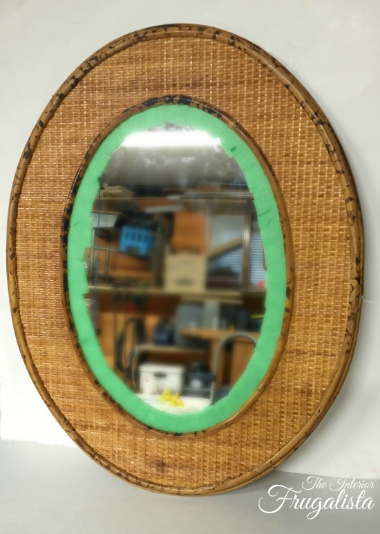 Driftwood Inspired Rattan Oval Mirror Makeover Interior Frugalista