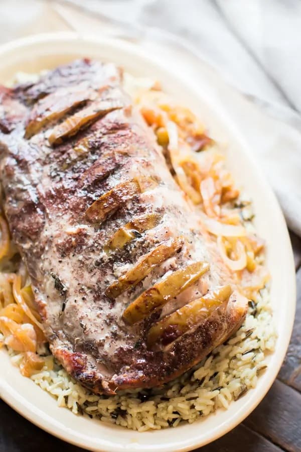 Slow Cooker Honey Apple Pork Loin