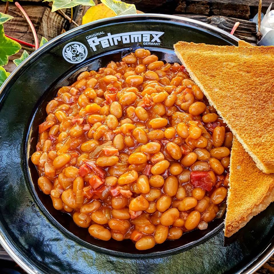Ollis Grillabenteuer Gebackene Bohnen ( Baked Beans) mit Speck und