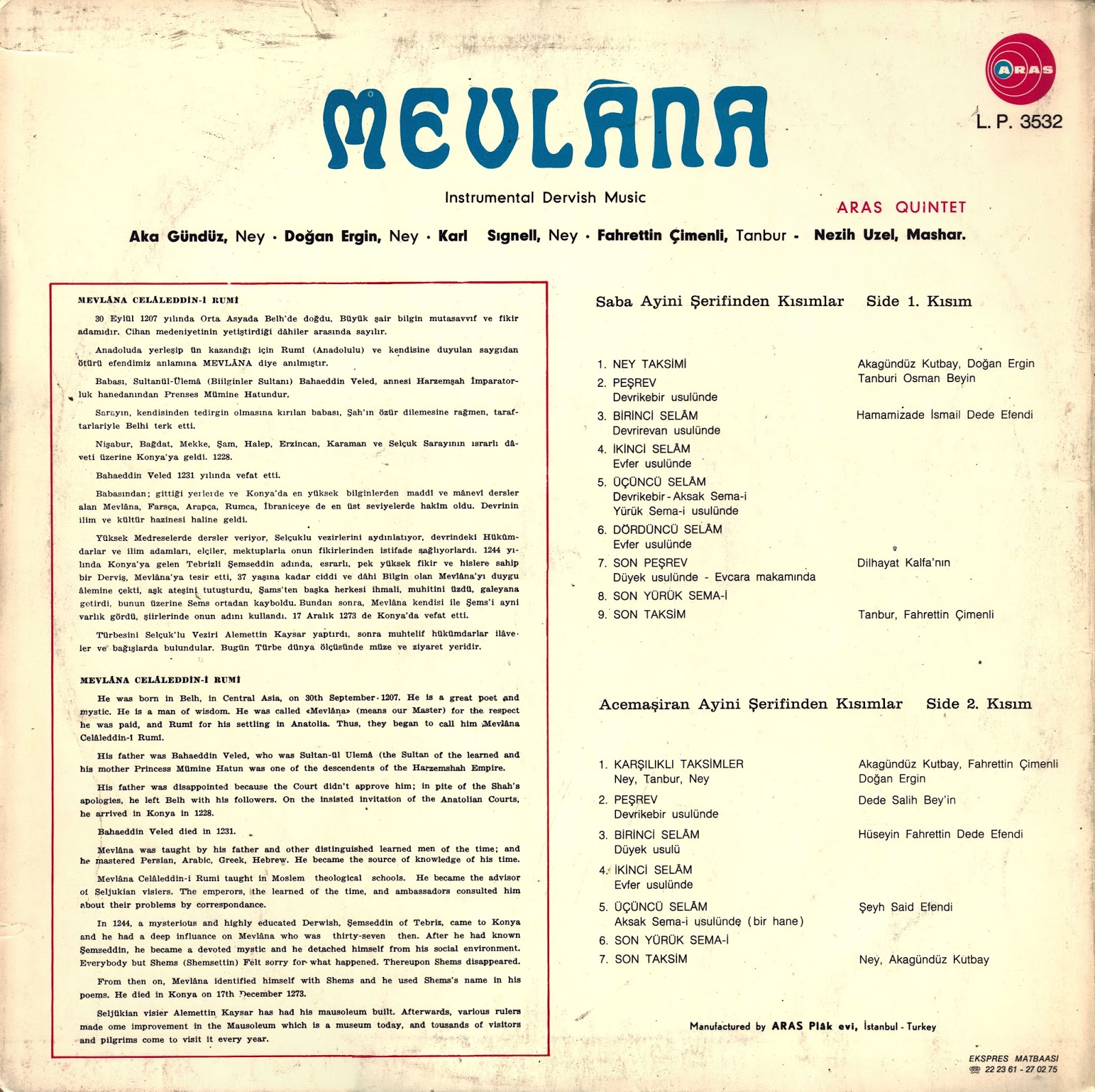 Oriental Traditional Music From Lps Cassettes 2016