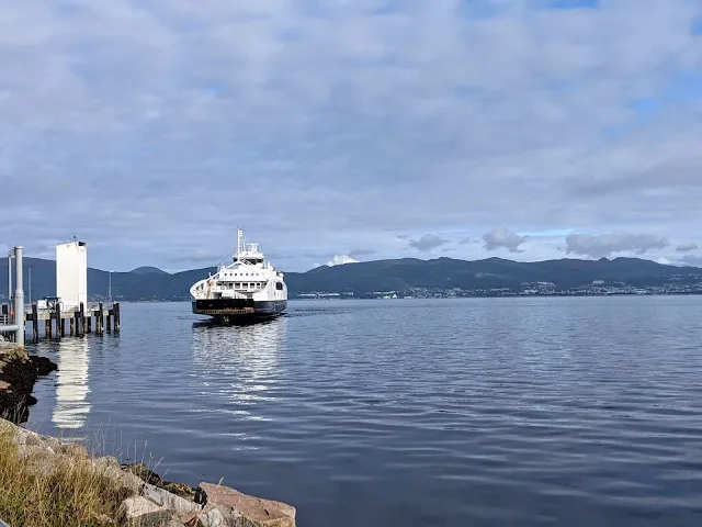 Norway Road Trip Itinerary: Ferry approaching the dock