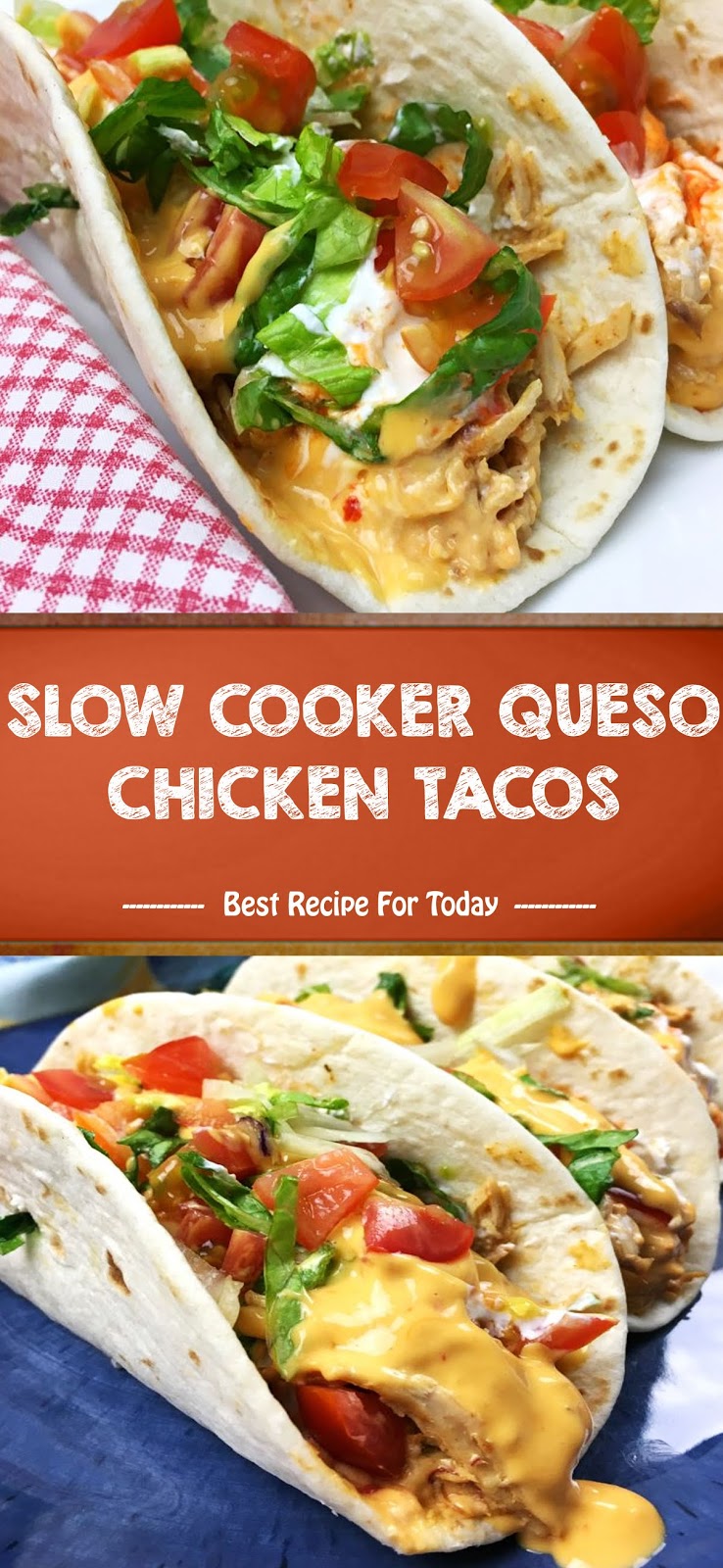 SLOW COOKER QUESO CHICKEN TACOS thepinspopular16