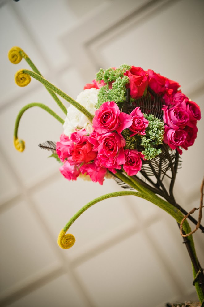 Dusty Grey + Fuchsia Elegant Wedding Belle The Magazine