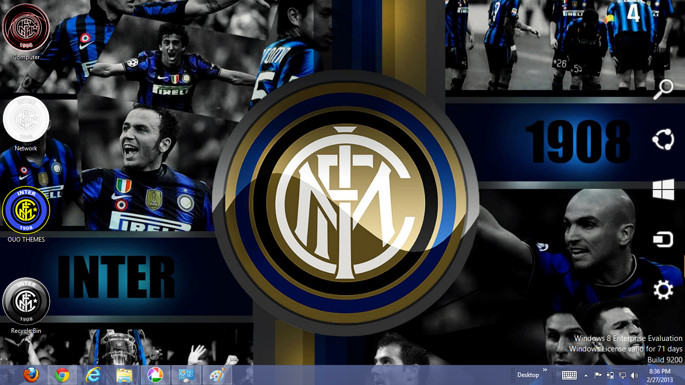 2013 Inter Milan Fc Windows 7 And 8 Theme | Ouo Themes
