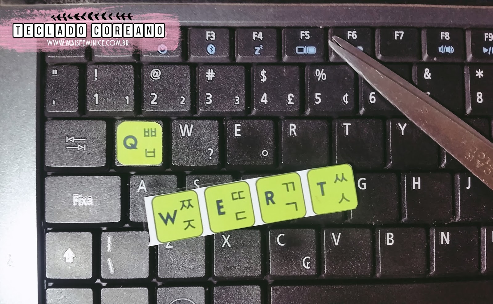 Adesivo de teclado coreano Hangul ud55c uae00 Mais feminices; e outras coisinhas Aparador Madeira ~ Adesivo de teclado coreano Hangul ud55c uae00 Mais feminices; e outras coisinhas