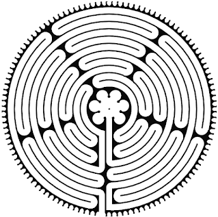 Alternative version  - Chartres like Labyrinth - 5 sectors - 11 circuits