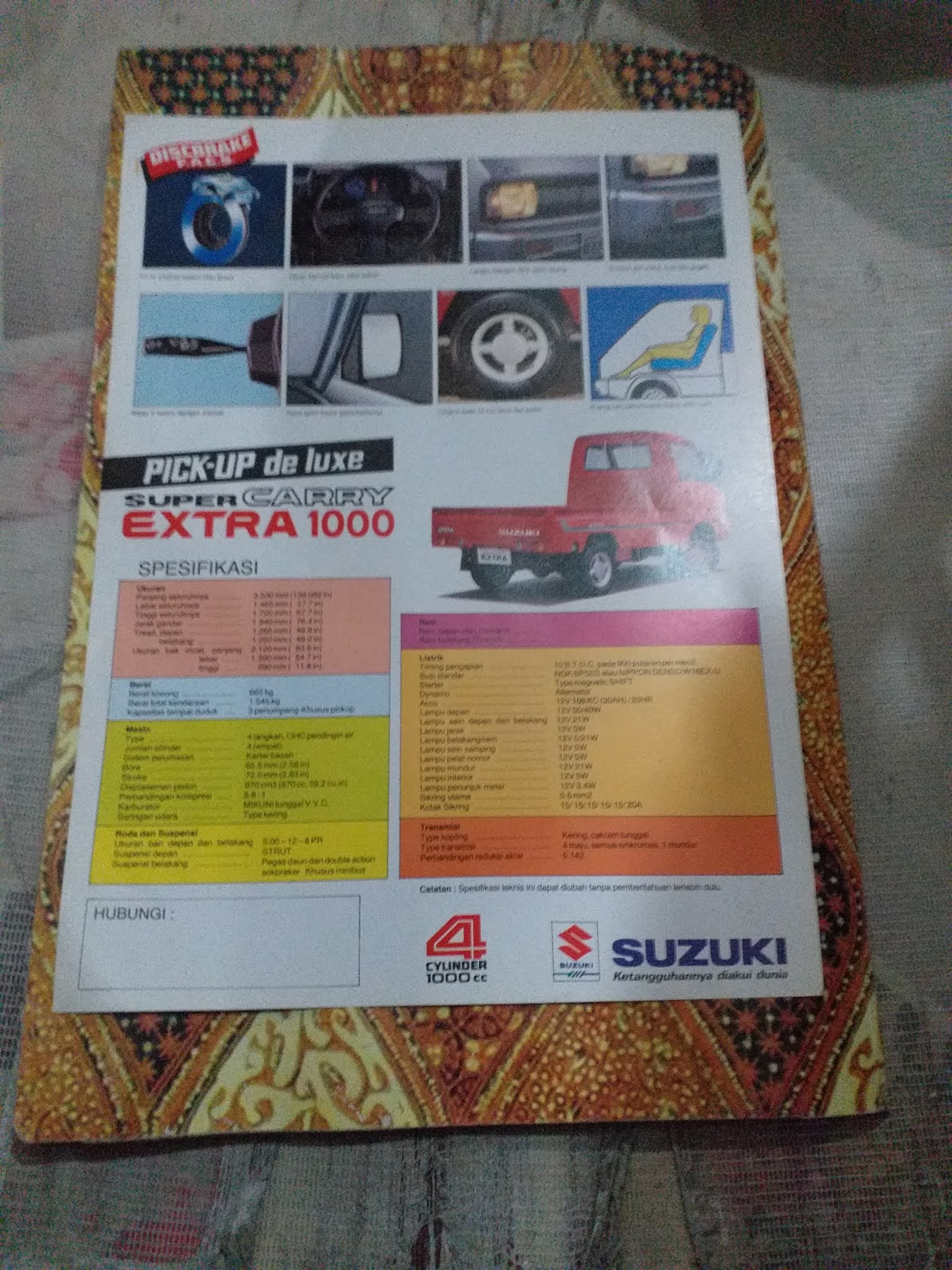 Gudang Barang Lawas 2 Brosur mobil SUZUKI SUPER CARRY