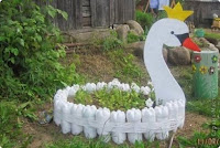 Botellas de plástico recicladas para jardines y huertas