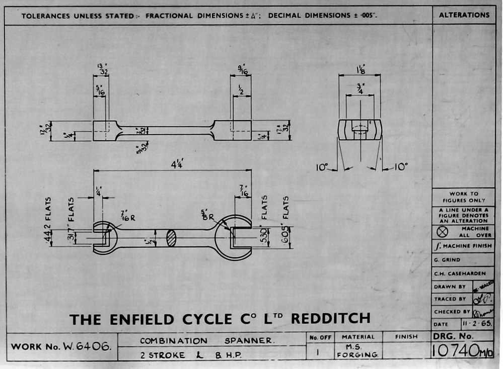4way wrench has long history in Royal Enfield tool kits