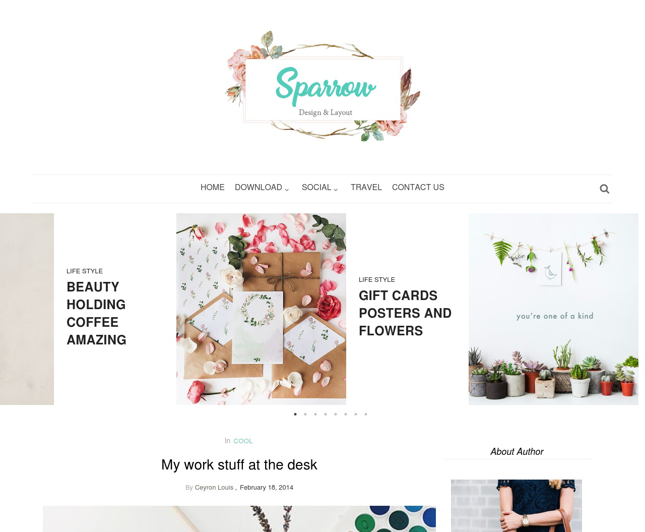 Sparrow elegant blogger template