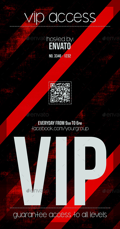 60+ Best VIP Pass Card Templates | Free & Premium