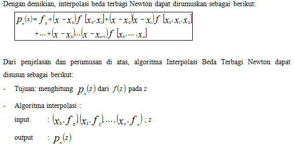 Contoh Soal Interpolasi Beda Terbagi Newton Barisan Contoh