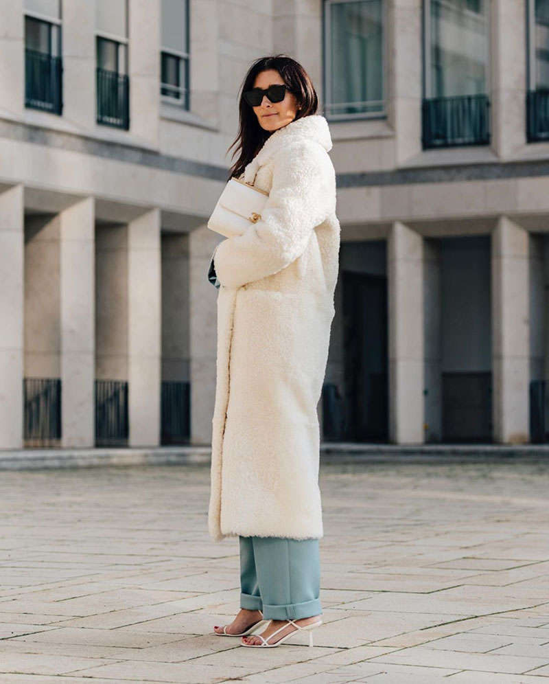 Style File | Mini Trend: Fluffy White Coats for Cosy Winter Days