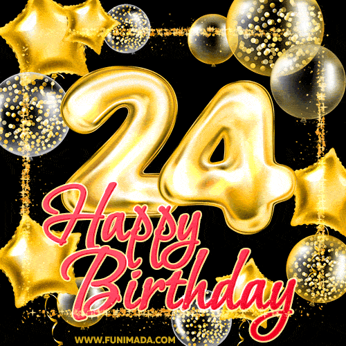 Fc 24 birthday. С днём рождения 24 года. 24 Года Happy Birthday. Открытка с днем рождения 24 года. С днём рождения меня 24 года.
