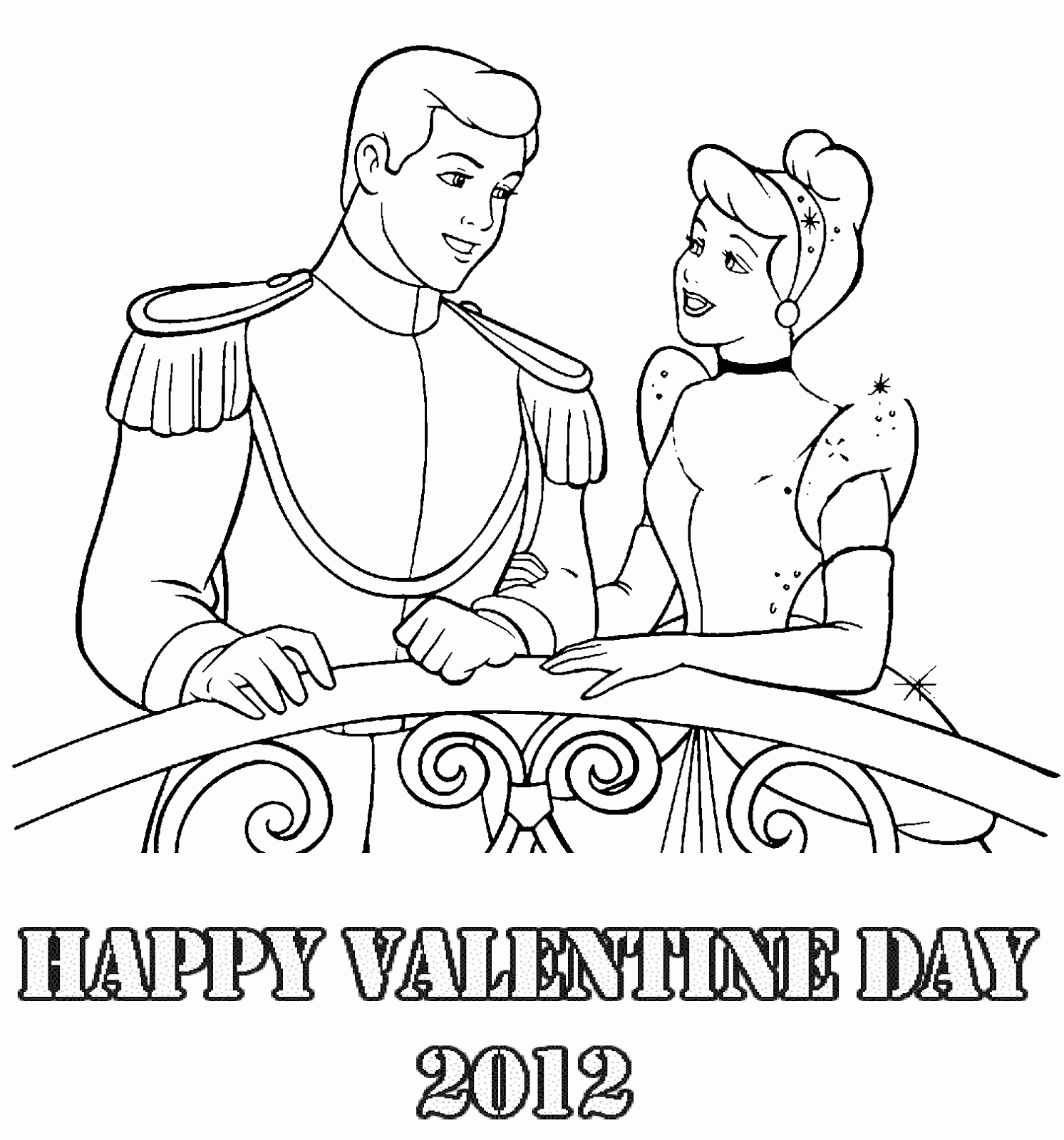 valentine princess coloring pages - photo #10