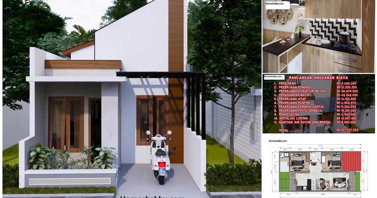  Desain  dan  Denah Rumah  Minimalis  Sederhana  Ukuran 5 X 12 M Penuh Pesona dengan Kisaran Anggaran  