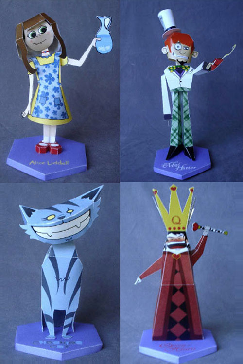 Alice in Wonderland Papercrafts Paperized Crafts