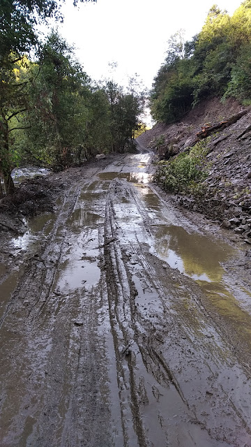 горная дорога после дождя