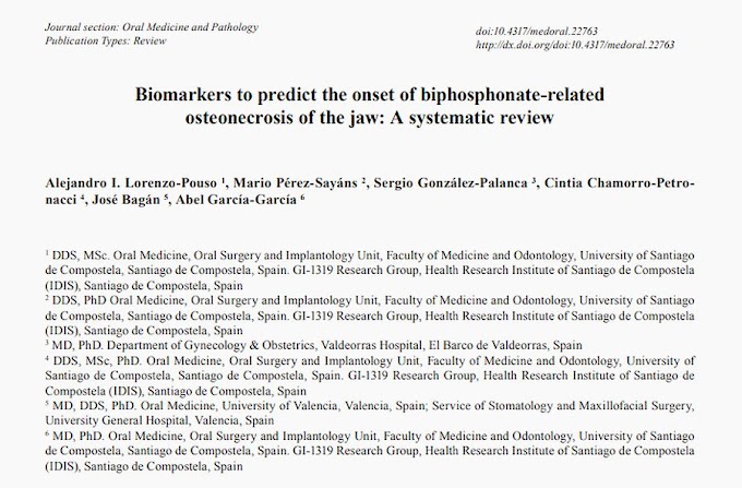 PDF: Biomarkers to predict the onset of biphosphonate-related osteonecrosis of the jaw: A systematic review