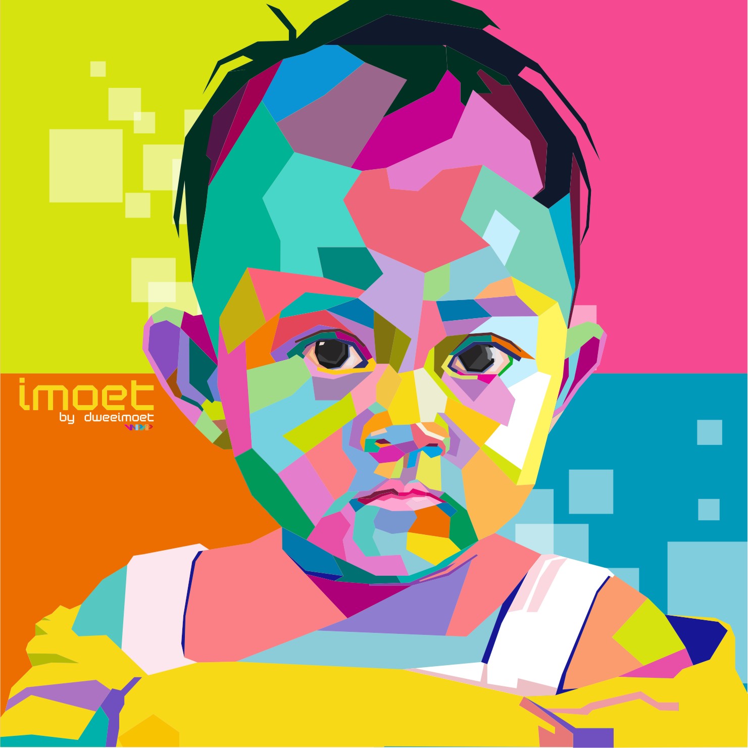 Gambar Sketsa Wajah Warna Warni | Sobsketsa