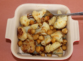 Eclectic Red Barn: 3 Ingredient Cauliflower and Chickpea Side Dish