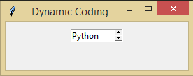 Spinbox in tkinter - Dynamic Coding