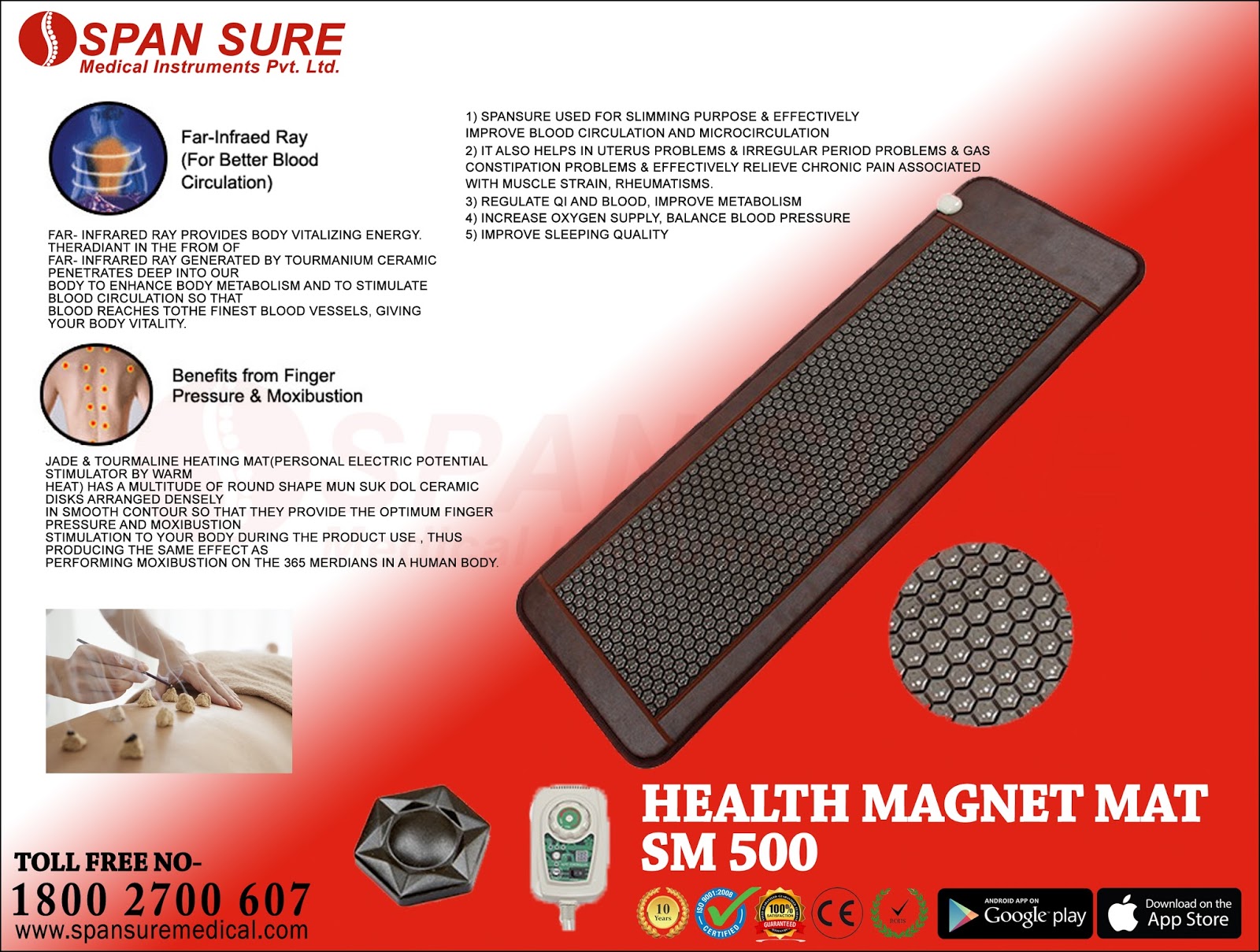Health & Tourmaline Mat by SPAN SURE Medical