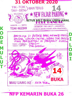 Fajar Pakong Hari Ini 31 Oktober 2020