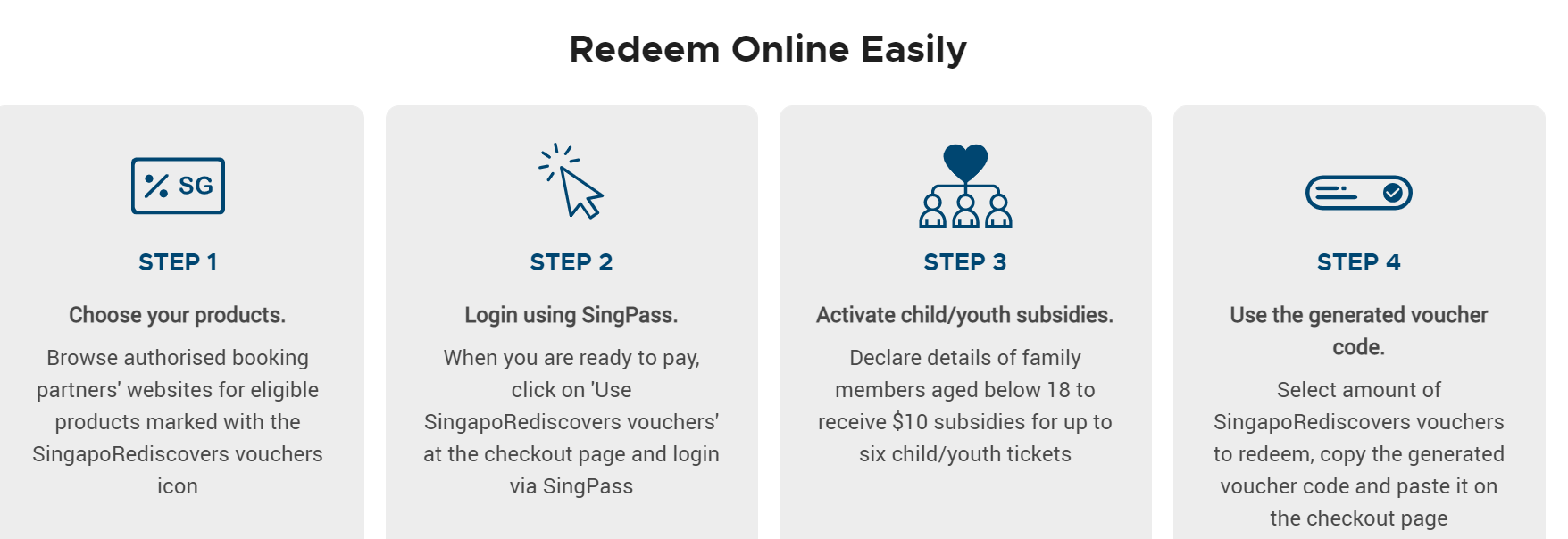 How to redeem SGRediscover voucher