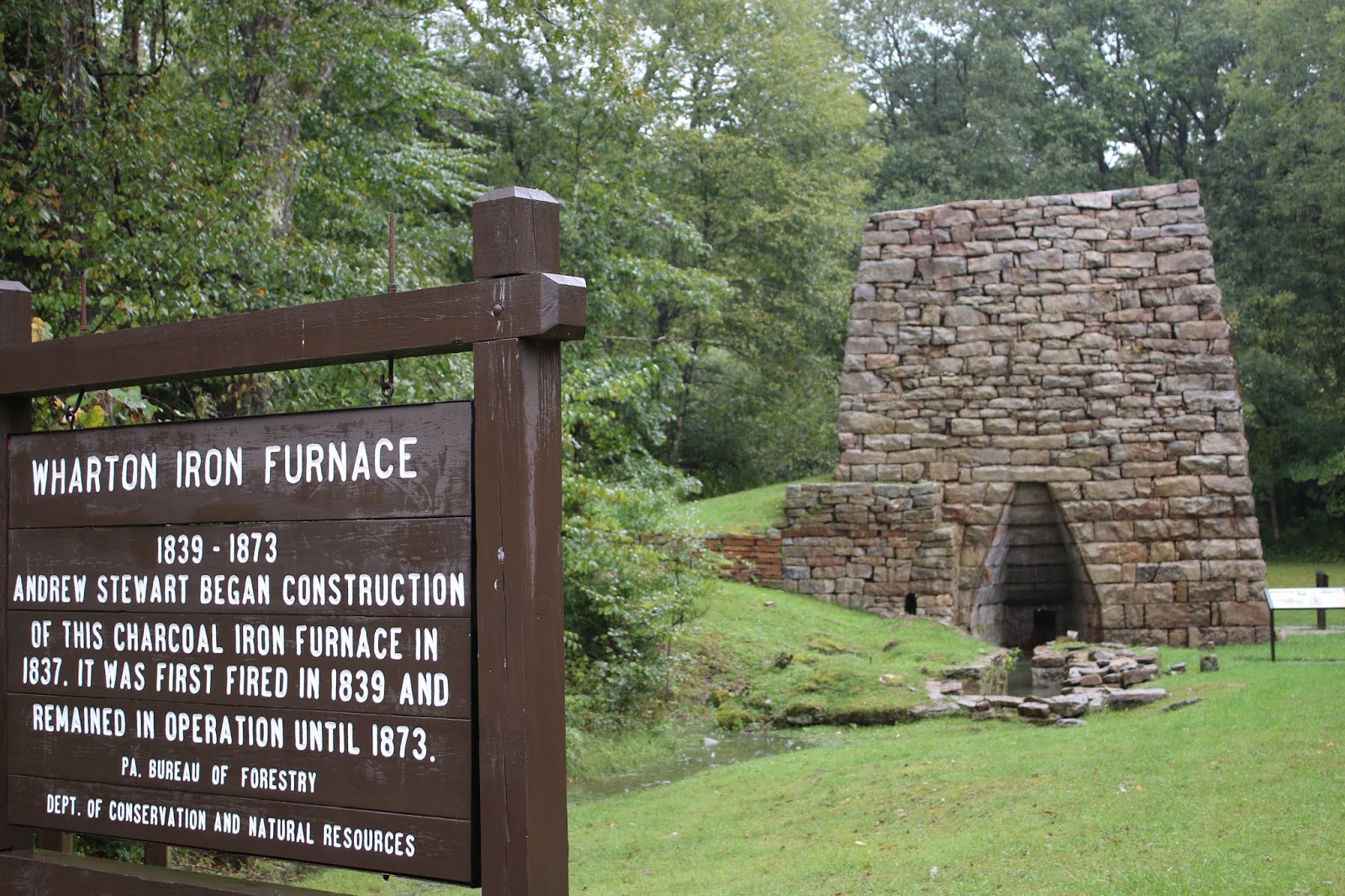 Wharton Furnace Nicely Restored Iron Furnace in Fayette County